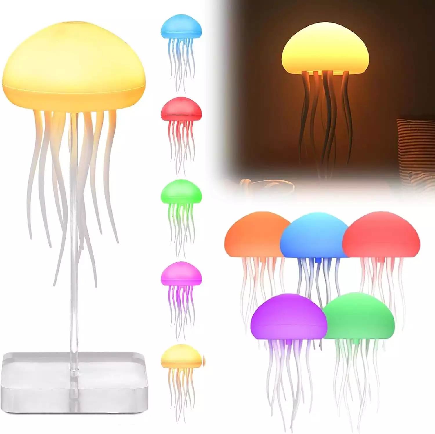 چراغ خواب رومیزی شارژی عروس دریایی AURORA