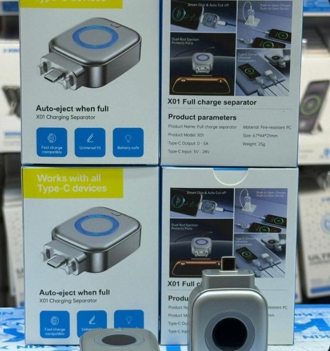 مبدل قطع خودکار شارژ USB-C مدل X01 | محافظ شارژ 140 وات تایپ سی